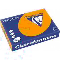 Ramette de papier - A4 - Orange vif - 80g - 500 feuilles - Clairefontaine Trophée