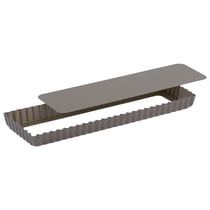 Tarte maison cannelée - Antiadhérent (sans PFAS) - fond mobile - 350x110 mm dim ext / 340x100mm dim int - h25mm