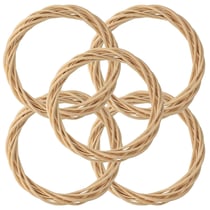 5 couronnes décoratives en osier 25 cm