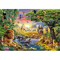 Puzzle le règne animal 2000 pièces - animaux sauvages, savane africaine - clementoni - 32081