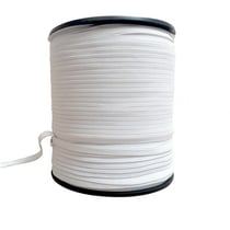 Tresse élastique 6 mm blanc 150 mètres Made in France
