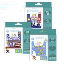 3 Livres audio interactifs - Pack découverte de 40 histoires de Suzanne et Gaston pour enfants de 3 à 8 ans - 5h02 d'écoute sur la conteuse Ma Fabrique à Histoires - Boîte à Histoires Lunii