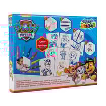 Set créatif pat patrouille stylos pulverisateurs - pochoirs, feutres aerographe, spray - coloriage paw patrol