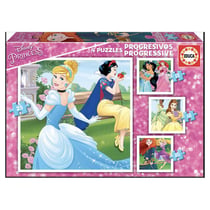 Puzzle progressif disney princesses – 12+16+20+25 pcs - Educa Borras - Bleu