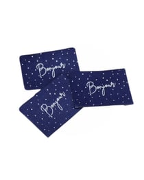 3 étiquettes à coudre - Bonjour