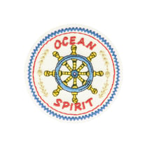 Ecusson thermocollant nautique ocean spirit 5x5cm