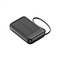 Avizar PowerBank 5000mAh avec Indicateur LED / Torche / Câbles Modèle Sirius Noir