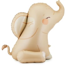 Ballon Aluminium Hélium Géant Bébé Éléphant 90 cm