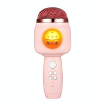 Microphone Bluetooth Sans Fil Rose Avec Haut-Parleur Et Effets De Voix Rose YONIS