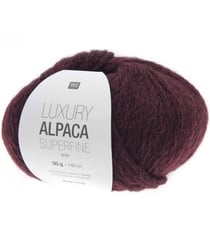 Fil de laine à tricoter LUXURY ALPACA Superfine Aran - Rico Design 28 Rouge Vin