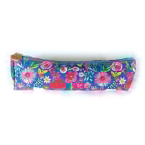 Trousse à crayons en coton - Floral folk - Hirondelles & Cie