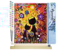 Peinture par Numéro Figured'Art - Chats Cartoon - Kit de Loisir Créatif DIY Numéro d'Art Complet - 40x50cm toile roulée + châssis en bois à monter