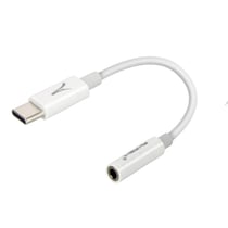 Adaptateur Audio USB-C vers Jack 3.mm Son et Micro Flexible Akashi Blanc