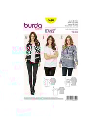 Patron Burda 6610 Veste et Tee-Shirt du 36 au 50 taille n°FR 36-50