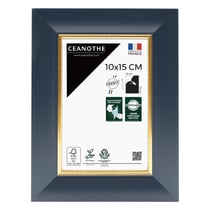 Cadre photo Hades bleu doré 10x15 cm