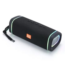 Enceinte Bluetooth Portable LED RGB Sans Fil Subwoofer Puissant Longue Autonomie Noir YONIS