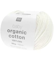 Pelote de coton Baby organic cotton - 100% BIO - Rico Design 09 Blanc
