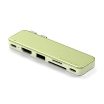 Satechi Hub USB-C Multiport pour MacBook Neo HDMI 4K avec Double Connecteur Vert citron