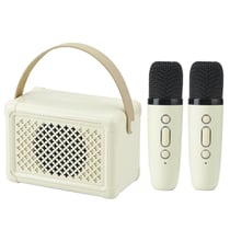 Mini Enceinte Bluetooth Portable Double Microphone Karaoke Maison Son HIFI Clair Jaune YONIS