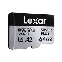LEXAR Carte microSDXC Silver Plus UHS-1 64Go R205/W100 V30