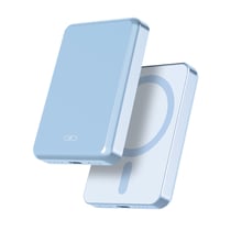 Force Power Powerbank MagSafe et sans Fil Qi 15W 5000mAh avec 1 Port USB-C Charge Rapide Bleu