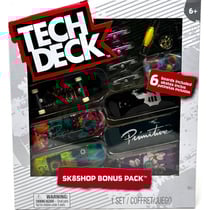 Coffret tech deck : skateshop bonus pack primitive - 6 mini skates + acessoires - mini skate a doigt 96 mm - finger - simba