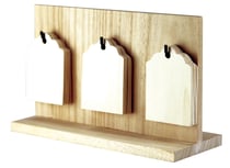 Calendrier perpétuel en bois 20 x 12,5 x 8 cm