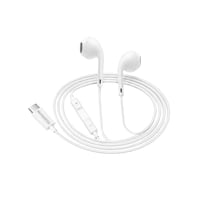 Mayaxess Écouteurs Filaires USB-C pour Galaxy S22 avec Micro intégré Blanc