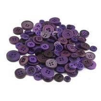 100 boutons en mélange résine couture scrapbooking VIOLET