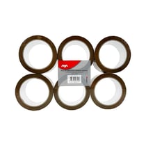 6 rouleaux rubans adhésifs - Marron - 66mx 48mm - 45 microns