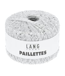 Fil complément PAILLETTES - Lang Yarns 0001 Blanc