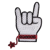 Patch Rock you, 4,5x5,5cm, pour repasser, 1pce.
