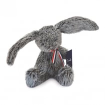 Lapin en peluche Alexandre gris 30 cm - Maïlou Tradition