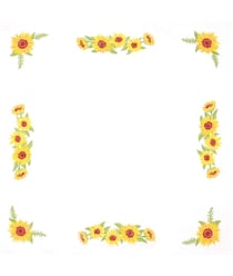 Kit de nappe au point de croix - Tournesol - 80 x 80 cm - Trimits Blanc