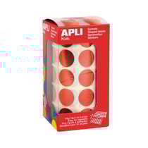 Gommettes rouleau Rond Ø 20 mm Rouge métal. x 1770