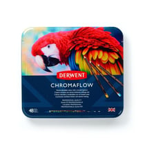 DERWENT - CHROMAFLOW - boîte métal 48 crayons de couleur assortis