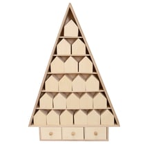 Calendrier de l'avent sapin de Noël DIY en BOIS 52 x 35 cm - Artemio