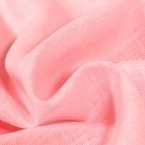 Tissu Ramie Lin uni Rose Bébé