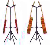 Swiff® U4-C Support Guitare Double Avec Auto-Bloquant