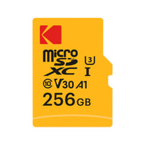 KODAK Carte Mémoire Micro SD 256GB Classe 10 – Stockage haute capacité et haute performance avec adaptateur SD, compatible smartphones, caméras, tablettes et autres appareils numériques