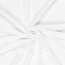 Tissu Dentelle Coton mélangé uni Blanc