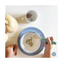 Bol en mélamine Pierre Lapin bleu pour céréales et purées