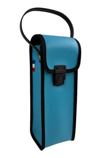 Sacoche souple pvc Bleu Aqua pour 3 boules de pétanque et cochonnet avec poignée en Jaftex - Maroquinor