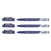 Lot de 3 stylos feutres effaçables pointe fine - PILOT - FRIXION - Vert - 0,45 mm