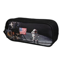 Trousse scolaire 2 compartiments Nasa Astronaute Noire - BAGTROTTER