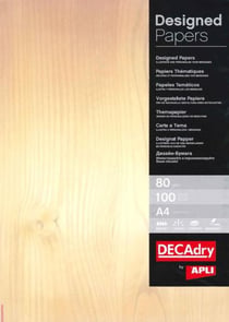 Pack 100 feuilles illustrées Bois