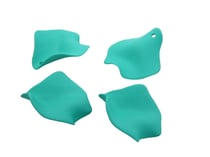 5 Pendentifs pétale de fleur acrylique 28*24mm Vert océan