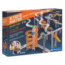 Maxi pack deluxe action et reaction, edition speciale - circuit a billes - clementoni - 52563 - jeu construction