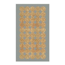 4 feuilles d'autocollants S cercles dorés