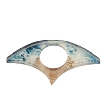 Bague de lecture en résine forme arc-motif mer océan